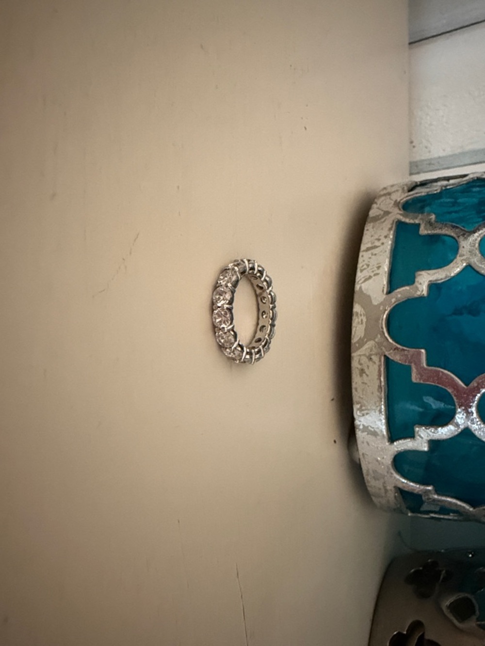 Sterling silver cz eternity ring size 5